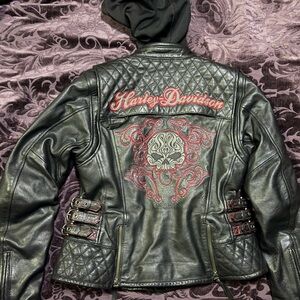 Harley-Davidson Black Jacket with Red Detailing